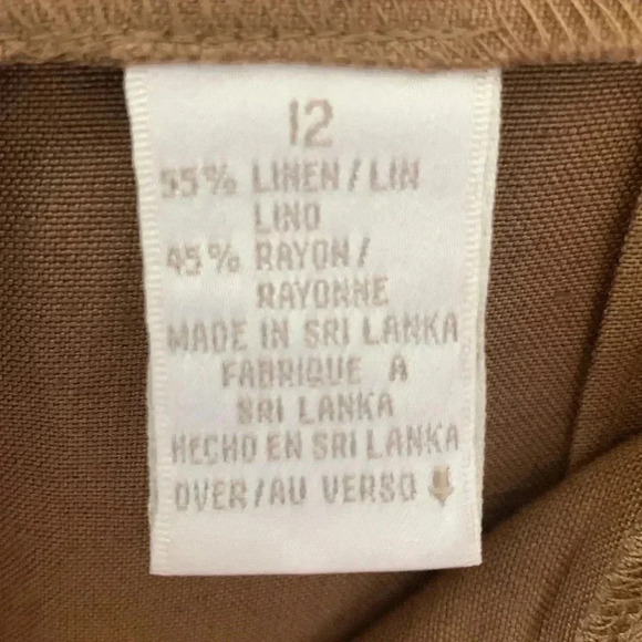 Emma James linen pants size 12- Camel color - Picture 6 of 8